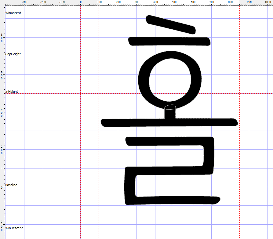 Fontcreator 작업 모습